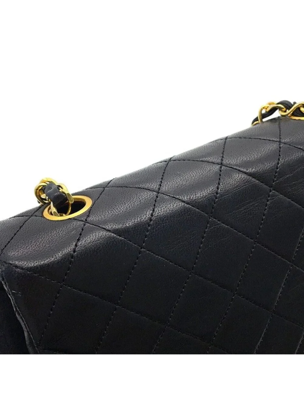 Chanel Chain Shoulder Bag Quilted 20 CC Logo Lambskin Mini Black